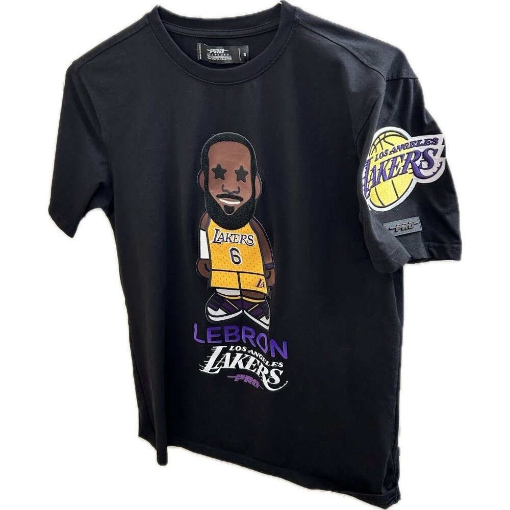 Pro Standard Men's Los Angeles Lakers LeBron Cartoon T-Shirt Black Size S